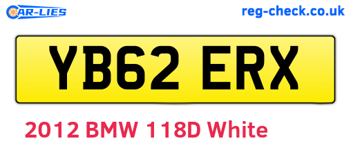 YB62ERX are the vehicle registration plates.