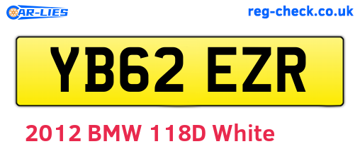 YB62EZR are the vehicle registration plates.