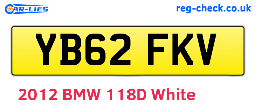 YB62FKV are the vehicle registration plates.