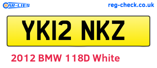 YK12NKZ are the vehicle registration plates.