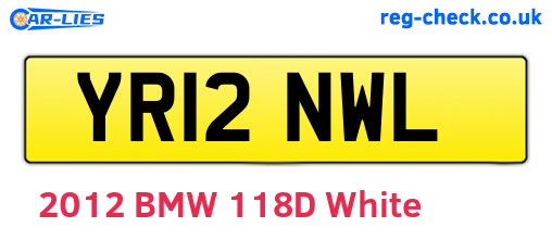 YR12NWL are the vehicle registration plates.