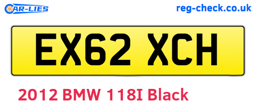 EX62XCH are the vehicle registration plates.