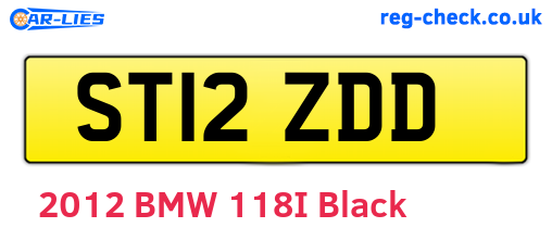 ST12ZDD are the vehicle registration plates.