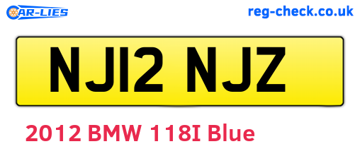 NJ12NJZ are the vehicle registration plates.