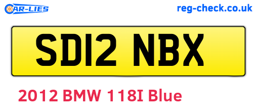 SD12NBX are the vehicle registration plates.