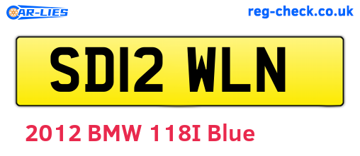 SD12WLN are the vehicle registration plates.