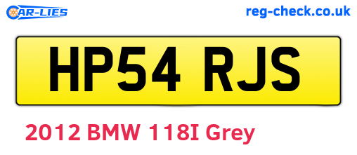 HP54RJS are the vehicle registration plates.