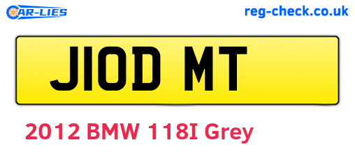 J10DMT are the vehicle registration plates.