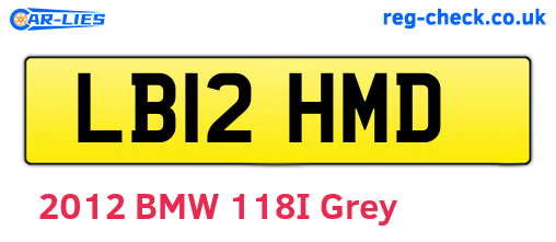 LB12HMD are the vehicle registration plates.