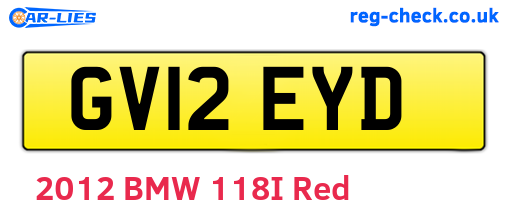 GV12EYD are the vehicle registration plates.