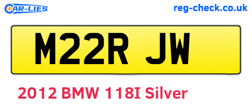 M22RJW are the vehicle registration plates.