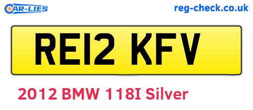RE12KFV are the vehicle registration plates.