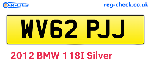 WV62PJJ are the vehicle registration plates.