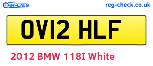 OV12HLF are the vehicle registration plates.