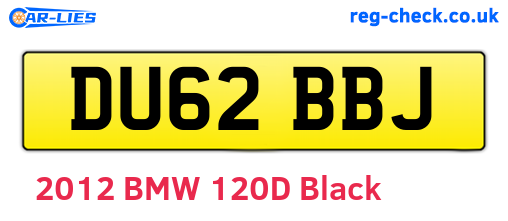 DU62BBJ are the vehicle registration plates.