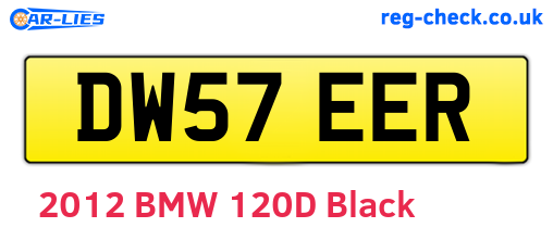 DW57EER are the vehicle registration plates.