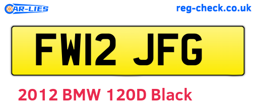 FW12JFG are the vehicle registration plates.
