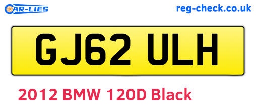 GJ62ULH are the vehicle registration plates.