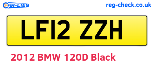 LF12ZZH are the vehicle registration plates.