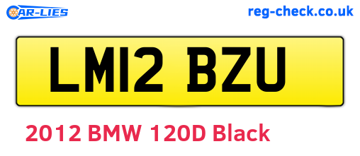 LM12BZU are the vehicle registration plates.