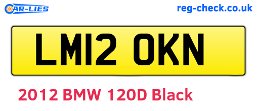 LM12OKN are the vehicle registration plates.