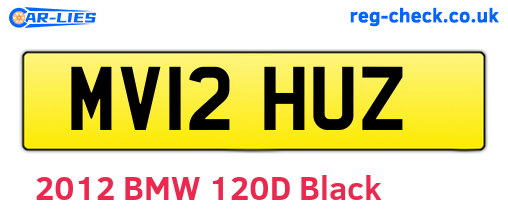 MV12HUZ are the vehicle registration plates.