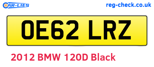 OE62LRZ are the vehicle registration plates.