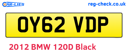 OY62VDP are the vehicle registration plates.