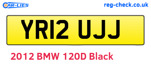 YR12UJJ are the vehicle registration plates.