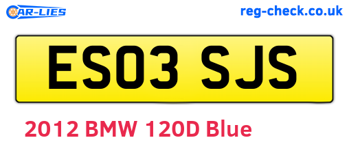 ES03SJS are the vehicle registration plates.