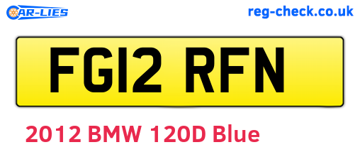 FG12RFN are the vehicle registration plates.