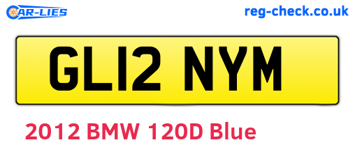 GL12NYM are the vehicle registration plates.