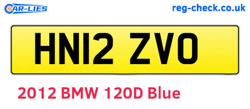 HN12ZVO are the vehicle registration plates.