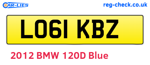 LO61KBZ are the vehicle registration plates.