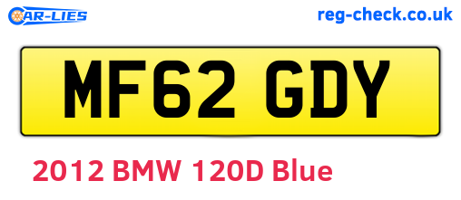 MF62GDY are the vehicle registration plates.