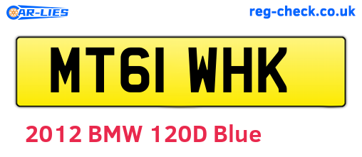 MT61WHK are the vehicle registration plates.