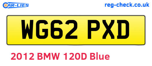 WG62PXD are the vehicle registration plates.
