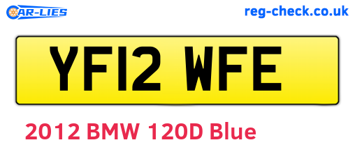 YF12WFE are the vehicle registration plates.