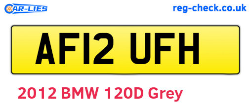 AF12UFH are the vehicle registration plates.