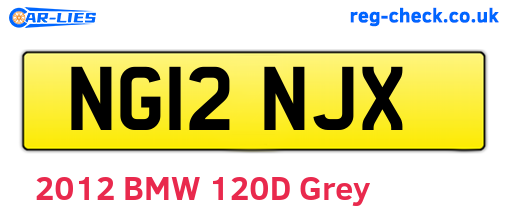 NG12NJX are the vehicle registration plates.