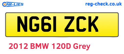 NG61ZCK are the vehicle registration plates.