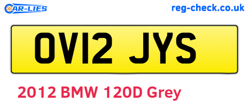 OV12JYS are the vehicle registration plates.