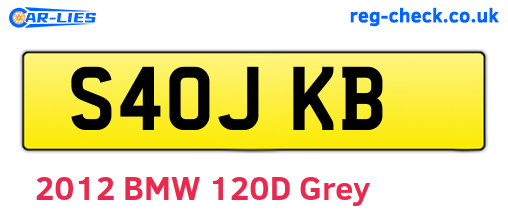 S40JKB are the vehicle registration plates.