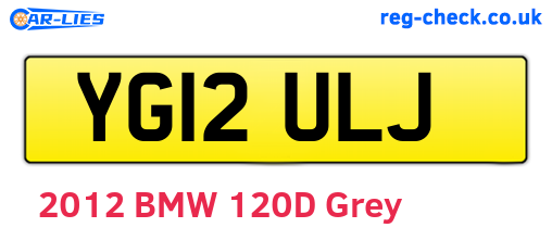 YG12ULJ are the vehicle registration plates.