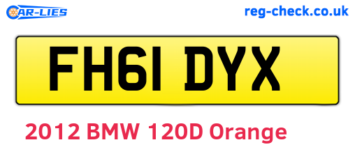 FH61DYX are the vehicle registration plates.