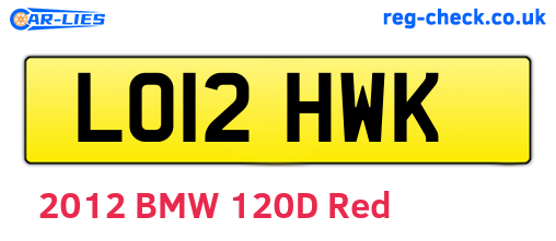 LO12HWK are the vehicle registration plates.
