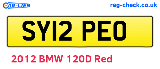 SY12PEO are the vehicle registration plates.
