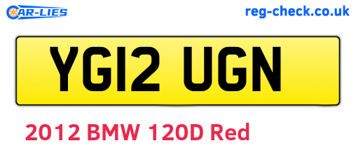 YG12UGN are the vehicle registration plates.