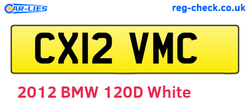 CX12VMC are the vehicle registration plates.