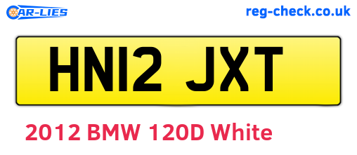 HN12JXT are the vehicle registration plates.